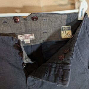 J Crew Wallace and Barnes Dark Navy Chino 31x30 with suspender buttons